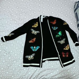 Alice and Olivia: Butterfly Sequins Cardigan NWT